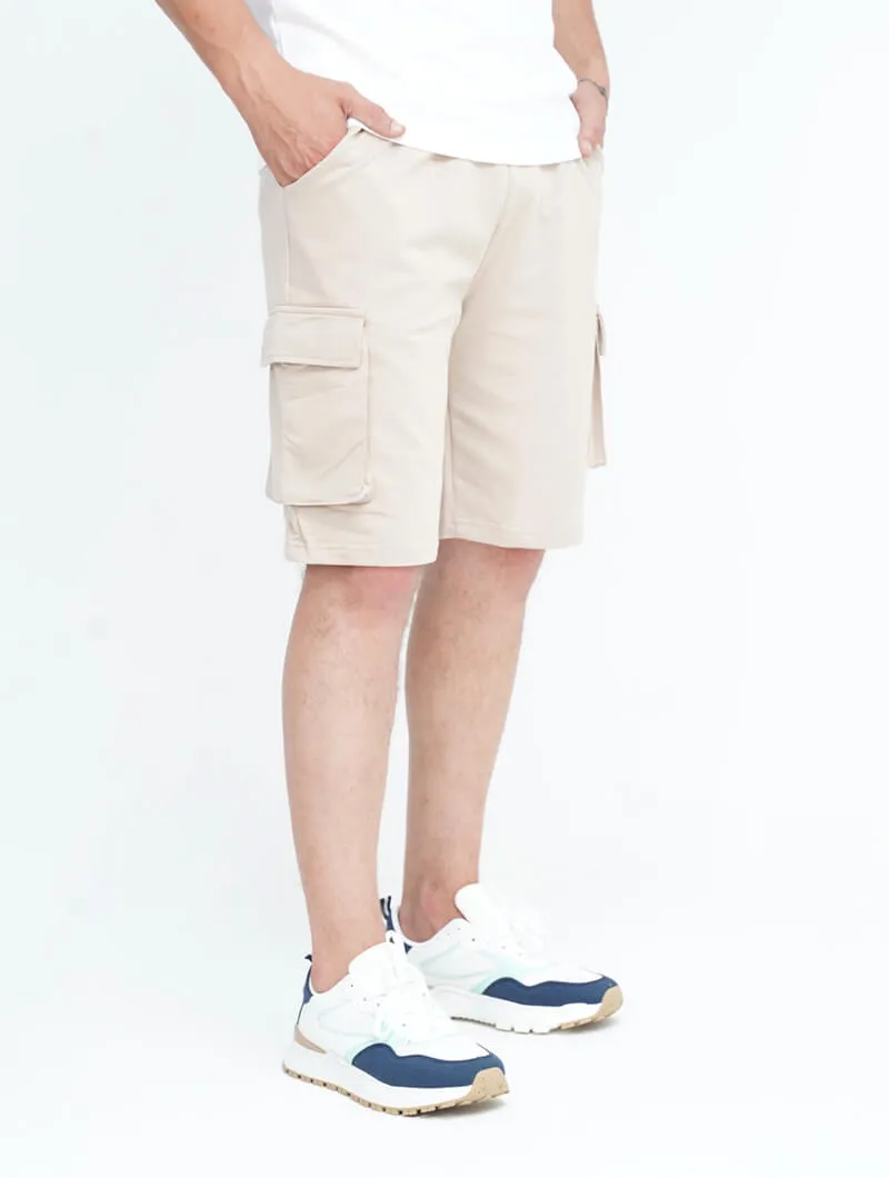 Short en molleton style cargo